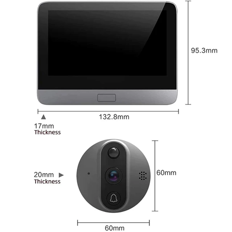 دوربین چشمی درب مانیتور دار مدل Wi-Fi C4 ICAM365